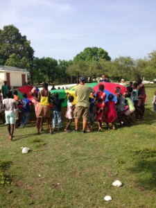 Games with community children.